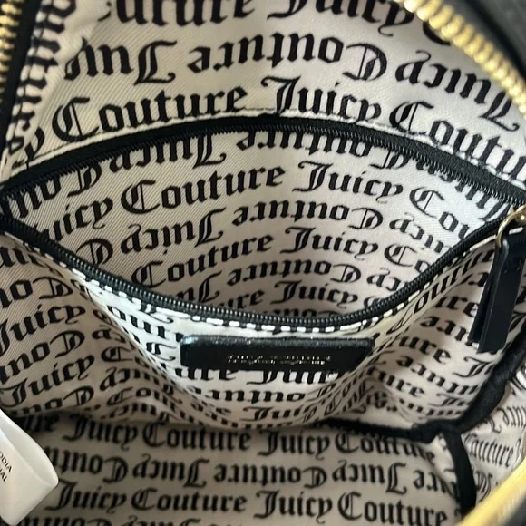 NEW Juicy Couture Liquorice Big Spender Studded Velvet Backpack - Picture 8 of 12